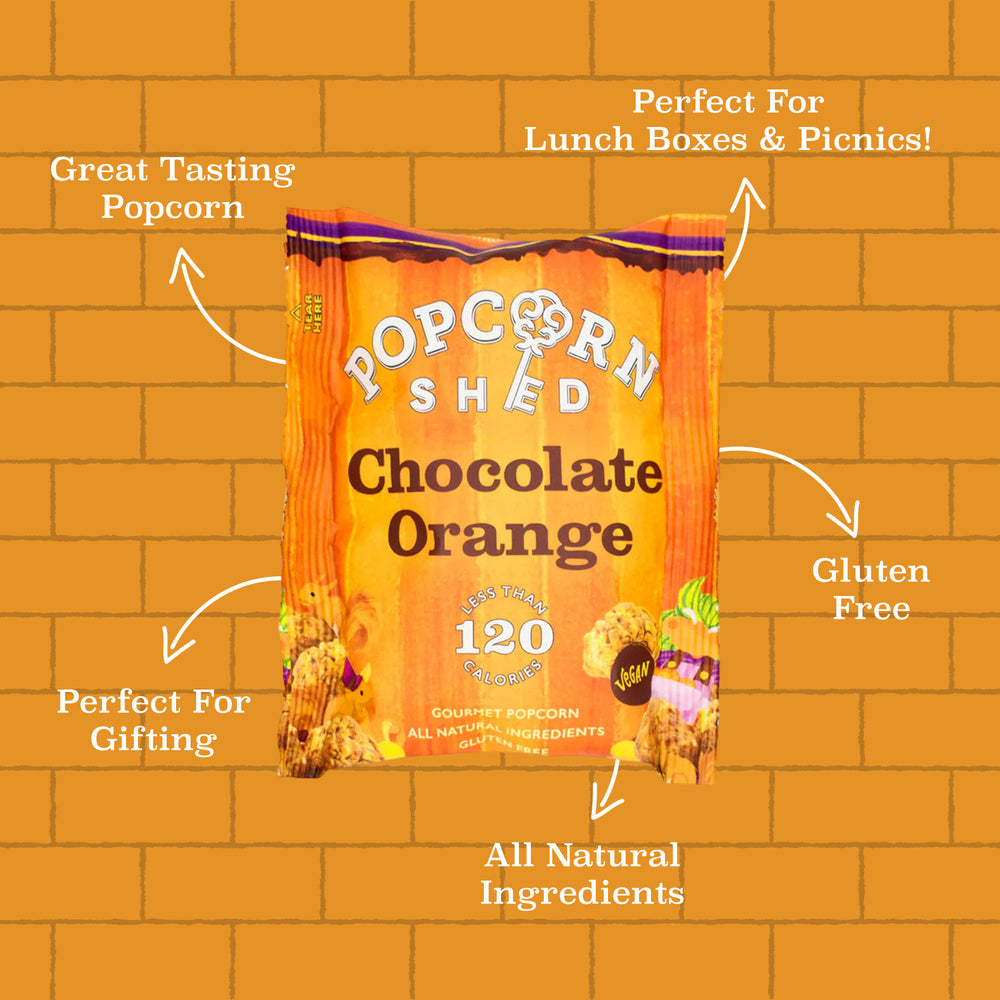 Chocolate Orange Popcorn Snack Pack