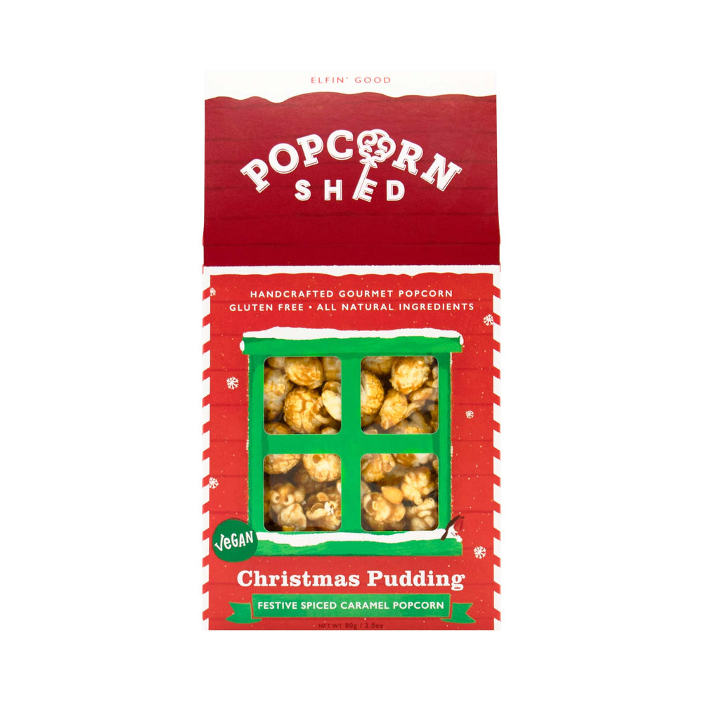 Christmas Pudding Popcorn Shed