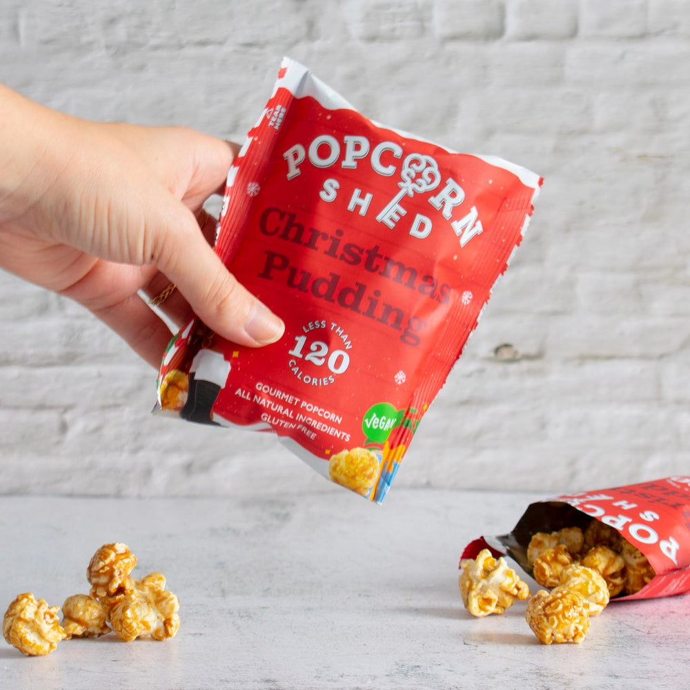 Christmas Pudding Popcorn Snack Pack