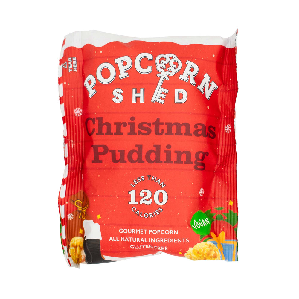 Christmas Pudding Popcorn Snack Packs | 16 Pack