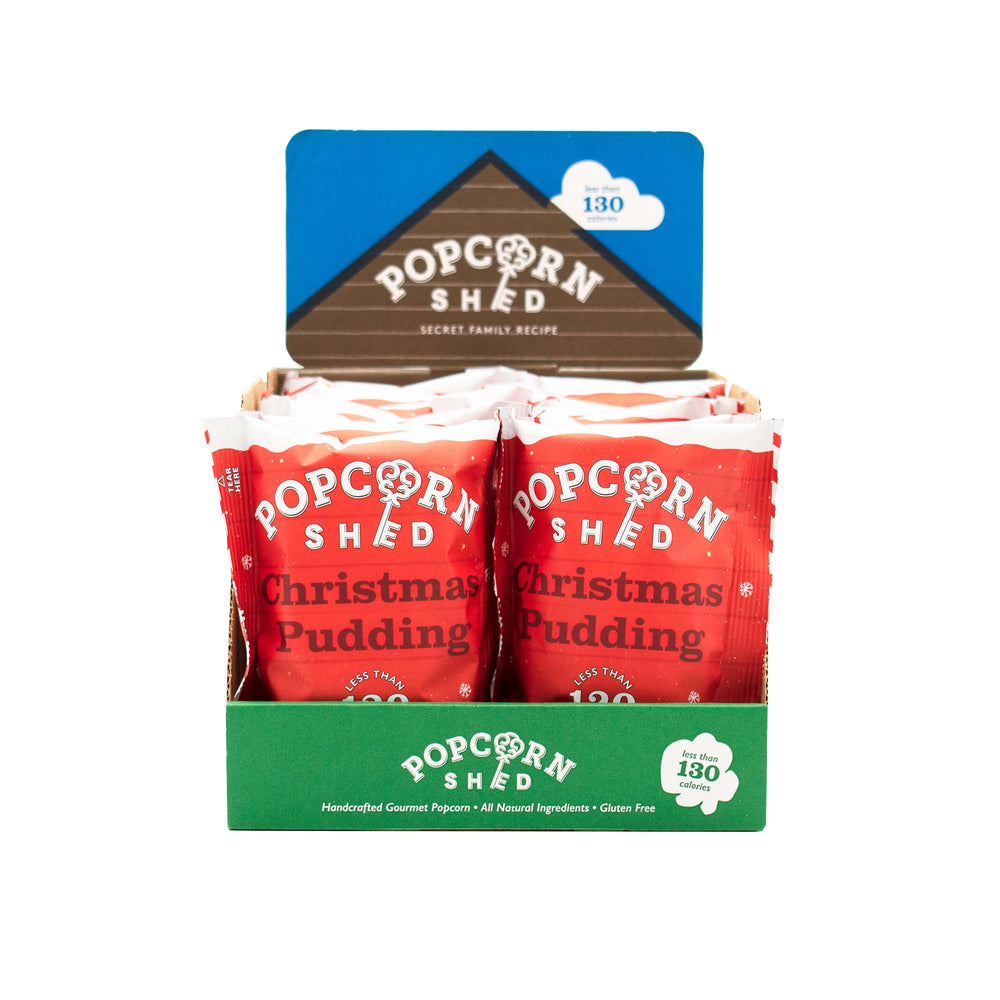 Christmas Pudding Popcorn Snack Packs | 16 Pack