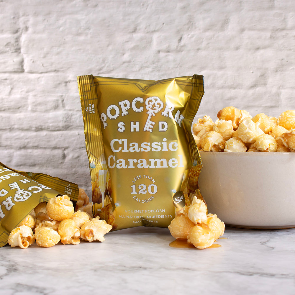 Classic Caramel Gold Popcorn Snack Packs | 16 Pack