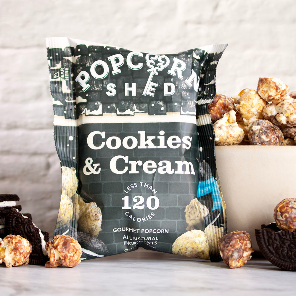 Cookies and Cream Popcorn Snack Packs | 16 Pack | Gluten-Free