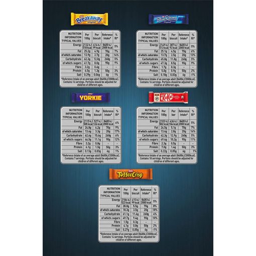 【2026 Flash Sales + Free Shipping】Nestle 1.4KG of Chocolate 71 x Chocolate Bars The Big Biscuit Box