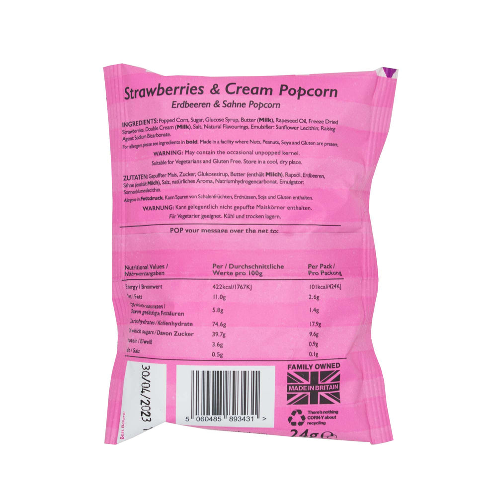 Strawberries & Cream Popcorn Snack Pack